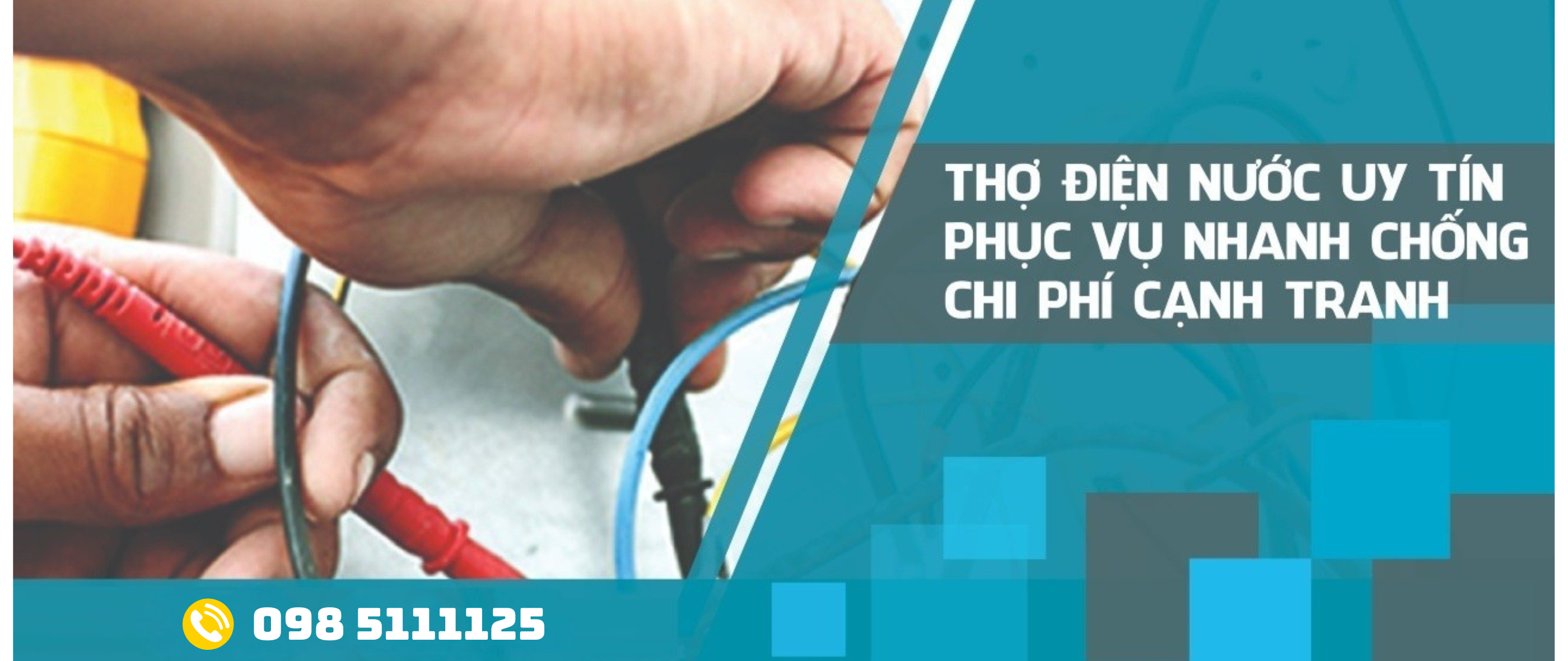 Banner dịch vụ điện nước Hoà Xuân 2